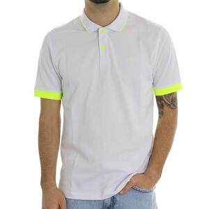 POLO CONTRASTI FLUO BIANCO